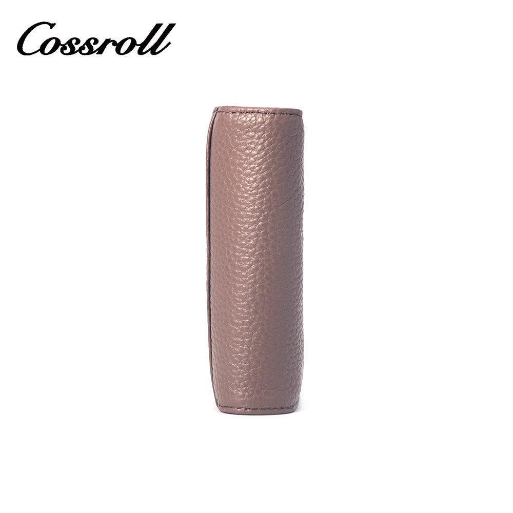 New Material Metal Pattern Short Wallet Genuine Leather