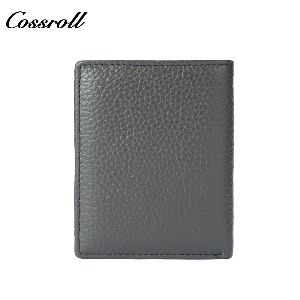 Genuine leather wallet for women short style zipper closure large capacity multiple card slots anti-theft