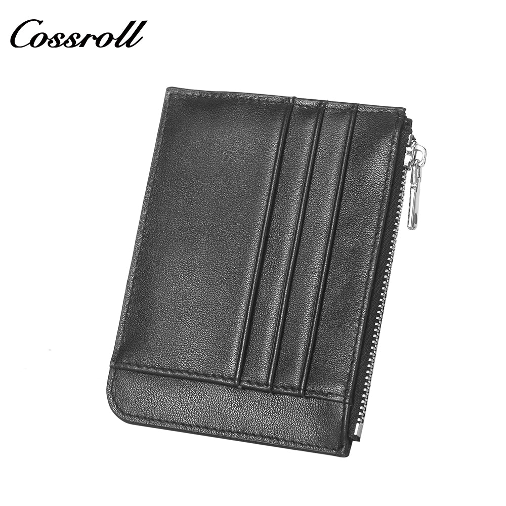 Online Shop Hot Selling high premium slim geniune leather Card wallet Lychee leather