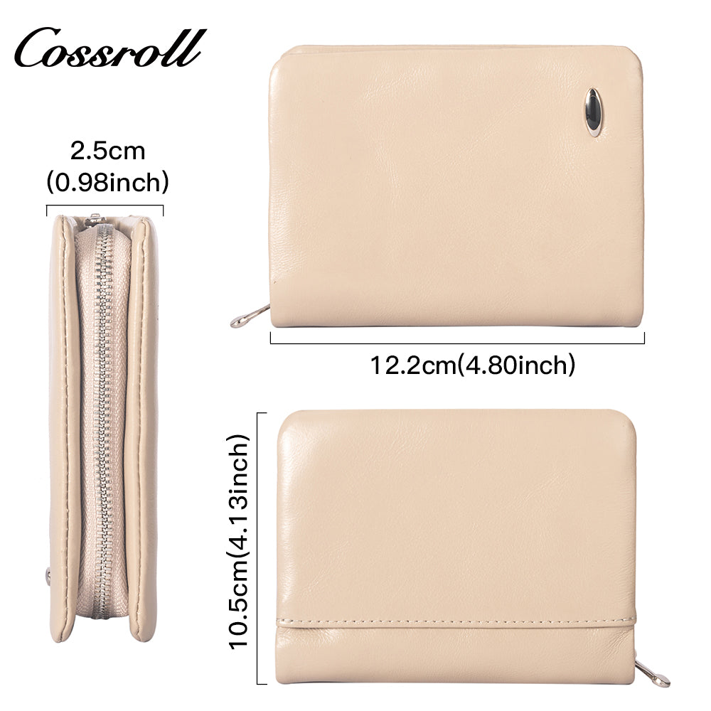 Customized Design Products wallets for women fashionable oil wax leather