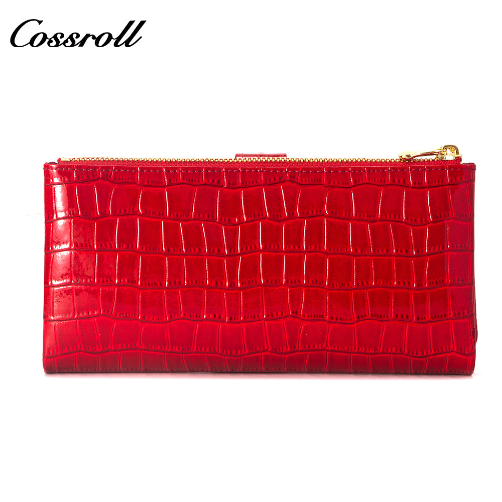 Comfortable New Design green personalised crocodile texture Genuine Leather