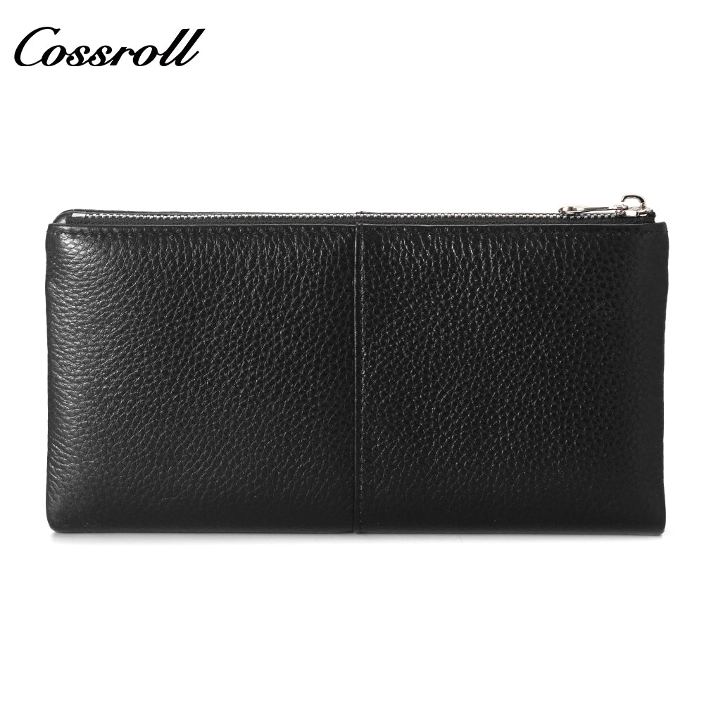 Most Popular best brand leather long wallet female Genuine Leather