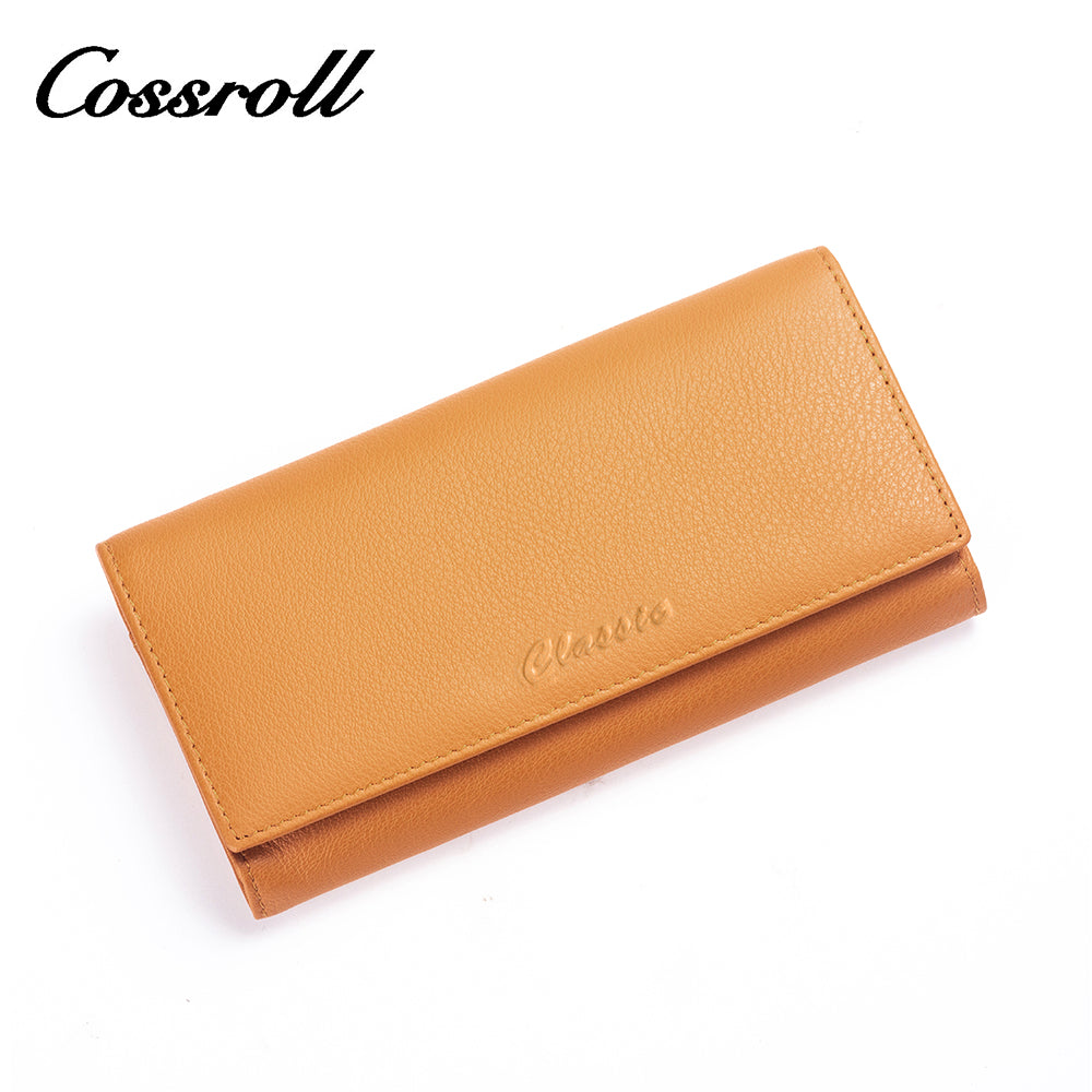Women's long real wallet Slim Real Leather Credit Card Holder Clutch Wallets for Women