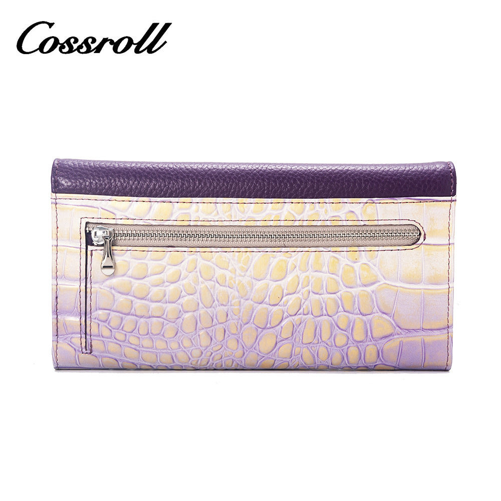 Factory Selling Directly large women's geniune leather wallet