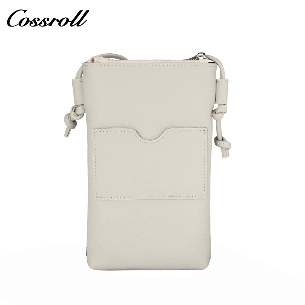 Cowhide python splicing crossbody bag small mobile phone bag women's 2024 new leather vertical bag cover leisure purse