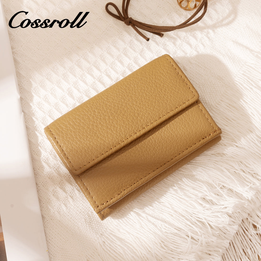 ODM/OEM Manufacturer short small leather card wallets for women