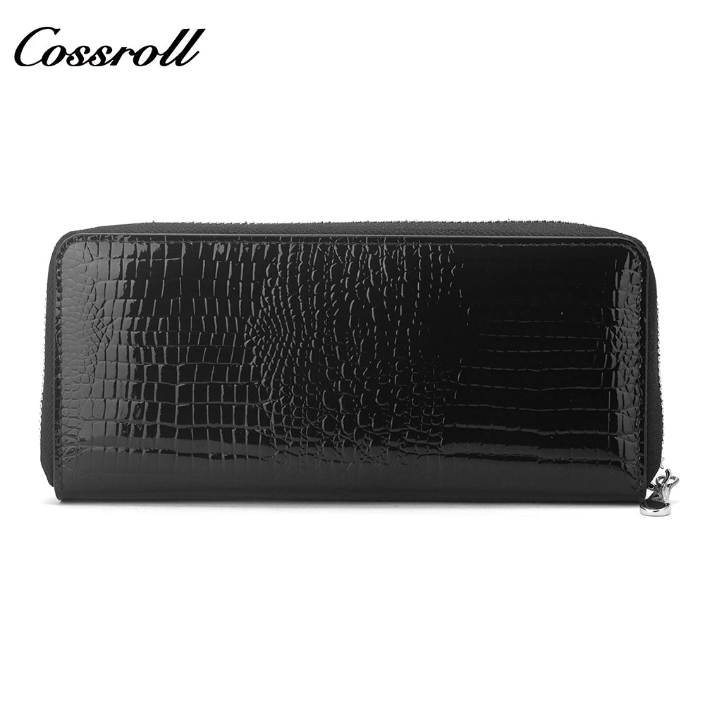 Wholesale High Quality ladies purse geniune leather wallet patent leather