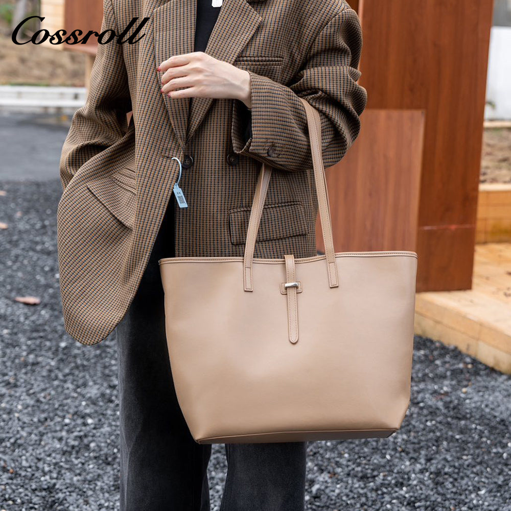 Genuine leather women's bag, large capacity, versatile casual shoulder bag, commuting handbag