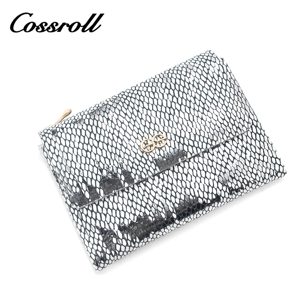 2024 Factory custom foreign trade new wallet female leather python wallet cowhide high-end wallet card bag certificate bag