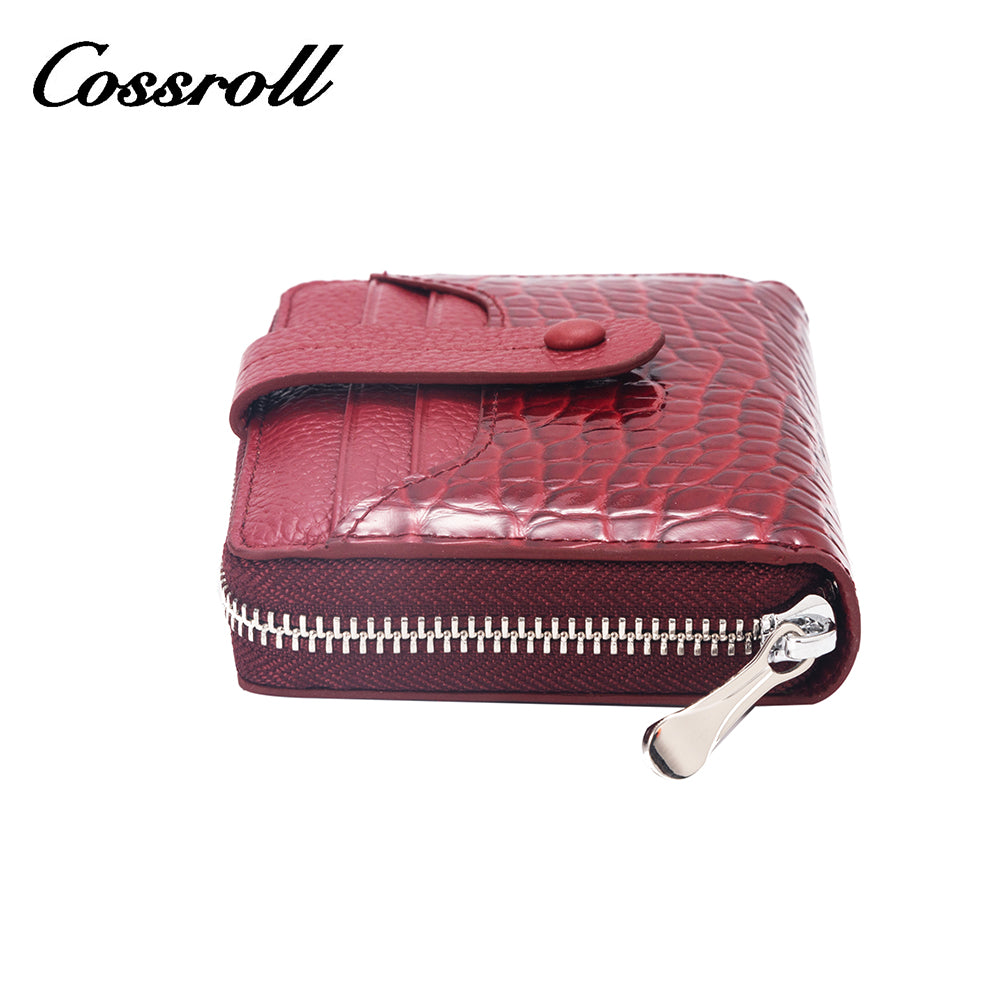 Macaron short wallet Crocodile print multi-card everyday everything fresh wallet