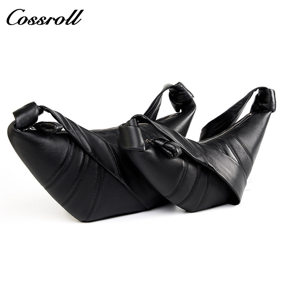 Coson croissant niche design sheepskin lazy dumpling bag leather women's bag tide crossbody bag