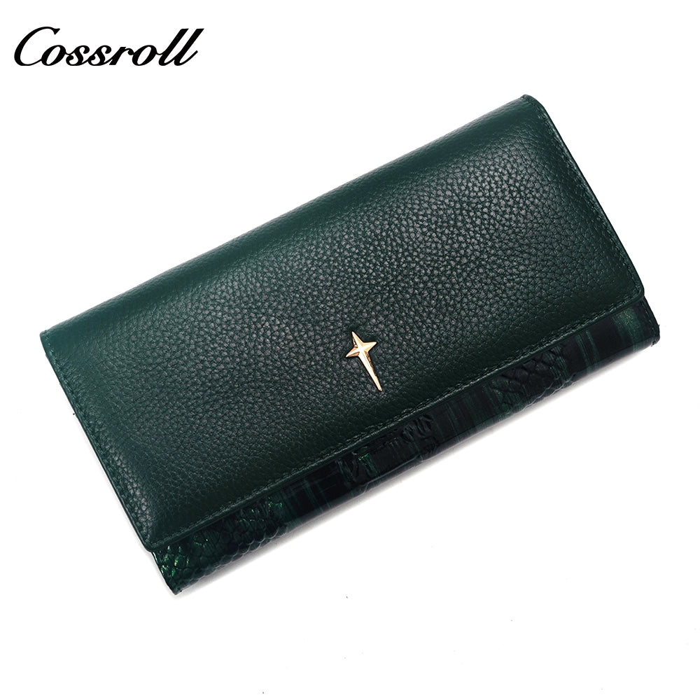 Wholesale High Quality ladies purse geniune leather wallet Lychee leather
