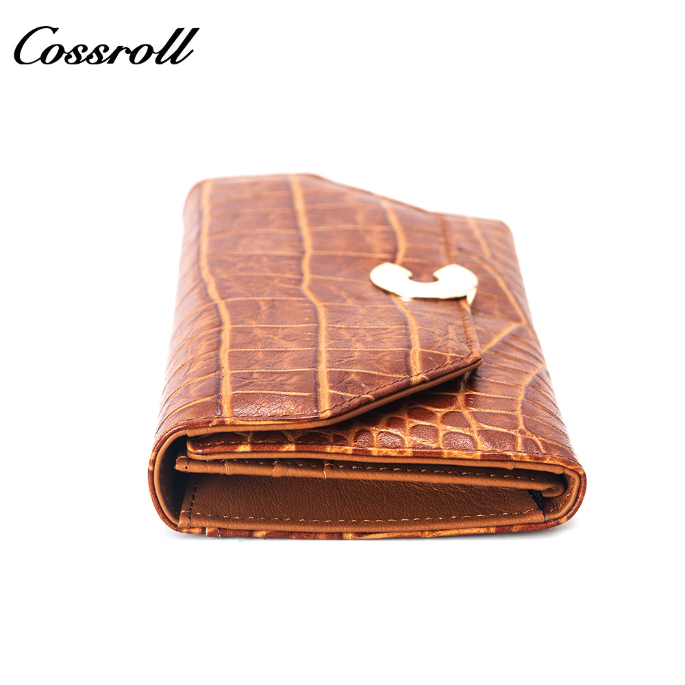 Factory Directly Supply Wallets for women crocodile texture patent leather