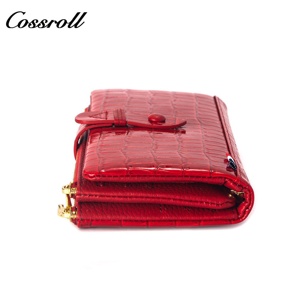 Comfortable New Design green personalised crocodile texture Genuine Leather