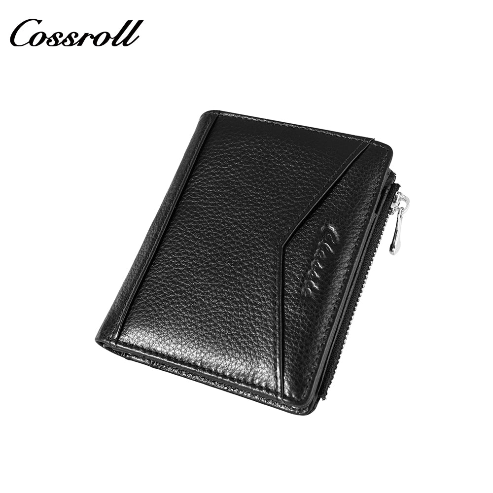 Short Wallet Multi Card Holder Driver's License Card Case Thin Zipper Buckle Coin Purse