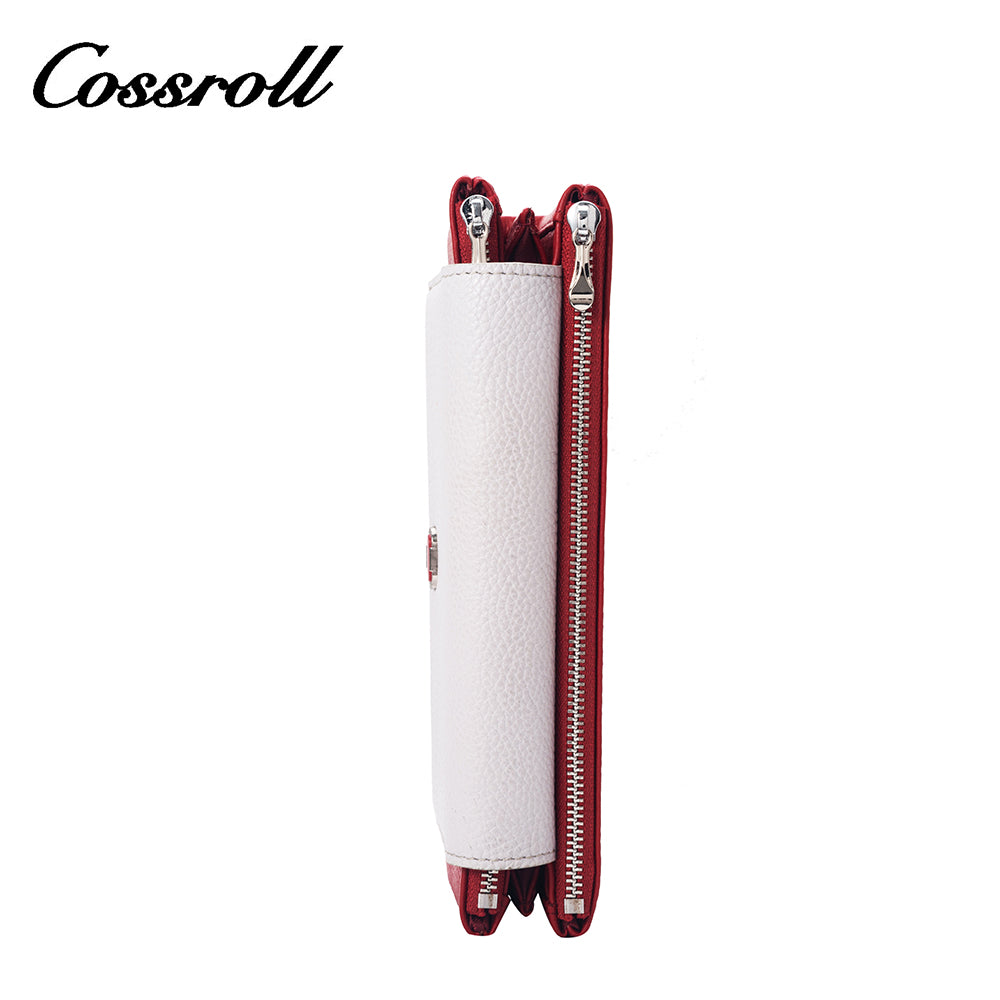 Leather hand handbag female pure cowhide long wallet 2024 new all-in-one large capacity mobile phone multi-card position