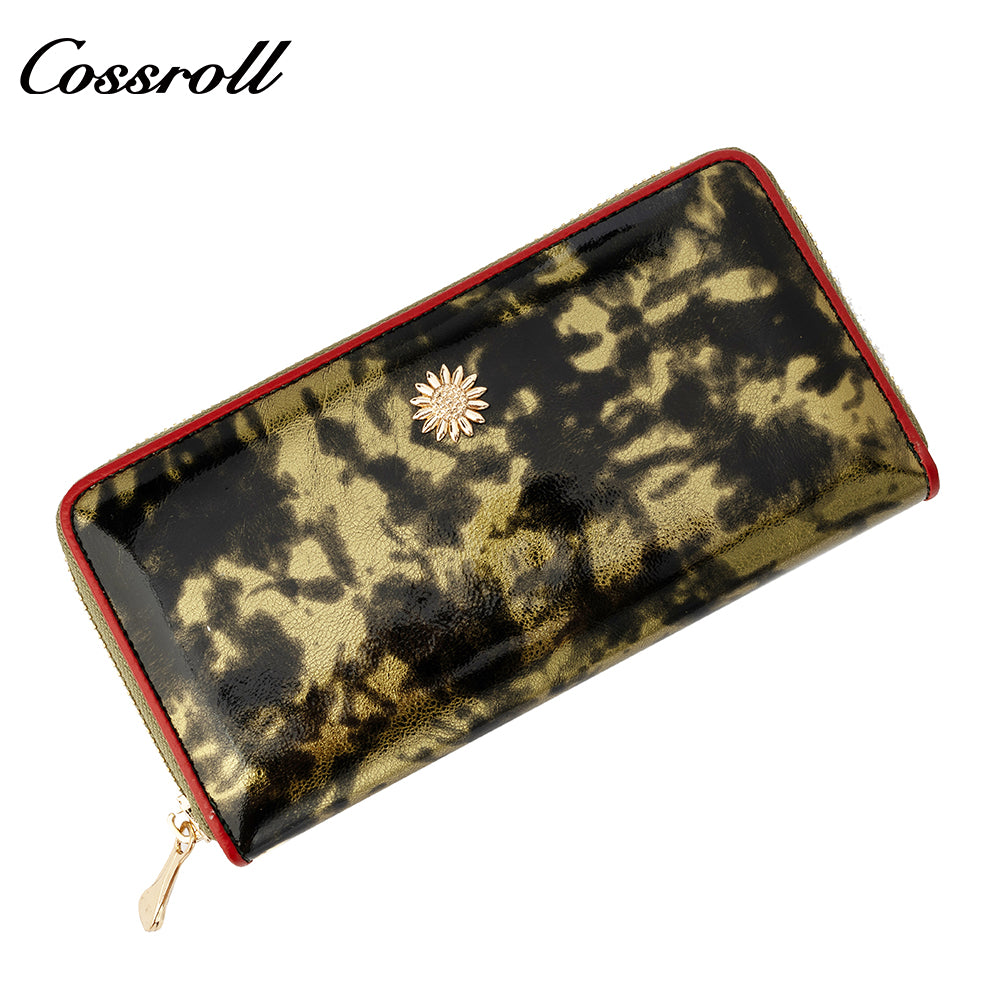 Most Popular best brand leather long wallet female Genuine Leather