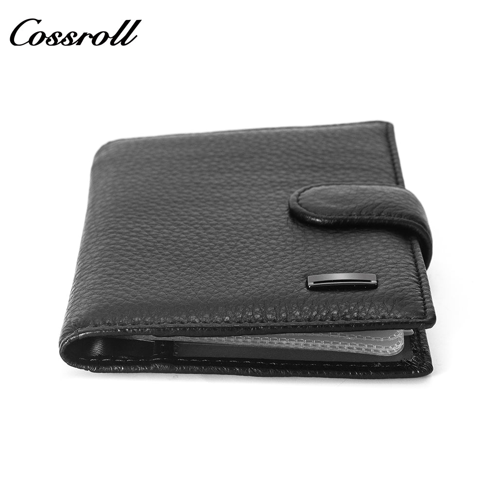 China Factory Promotion branded mens wallet men leather Lychee leather