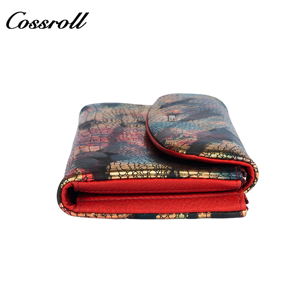 Most Popular best brand leather long wallet female Genuine Leather