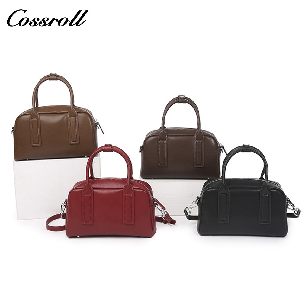 Genuine Leather Women's Bag Shoulder Bag 2025 New Premium Feeling Boston Handbag Female Crossbody Bag