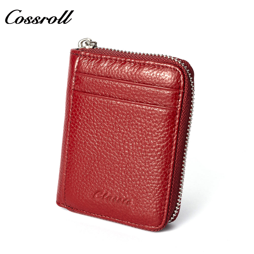 Wholesale High Quality ladies purse geniune leather wallet Organ slot Lychee leather