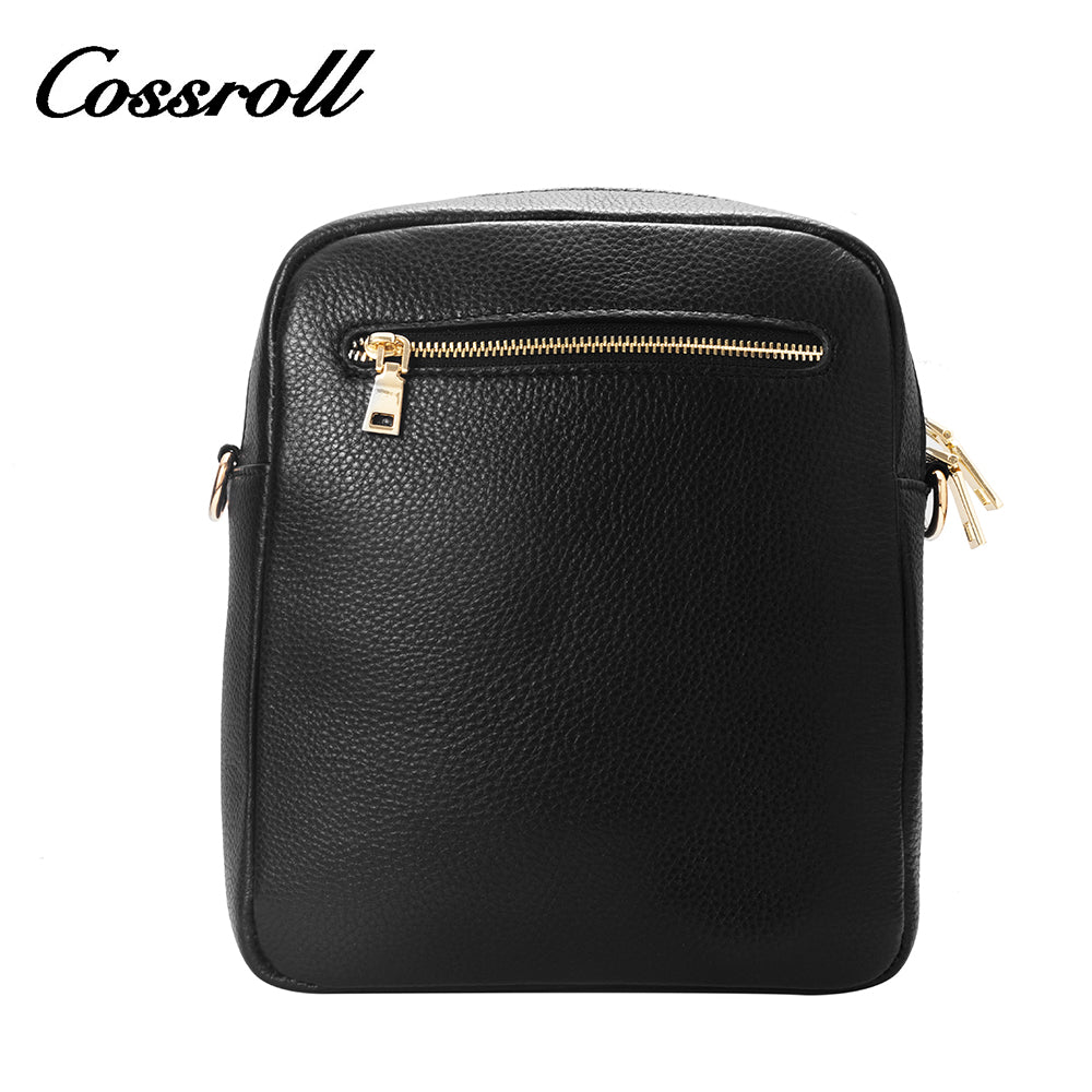 High-end leather mobile phone bag female 2024 new fashion female bag vertical multi-layer crossbody bag burst shoulder bag