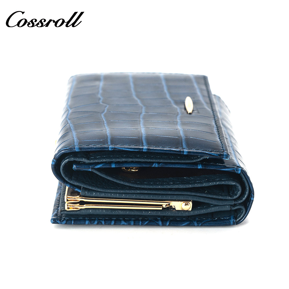 New China Products leather waterproof wallets ladies crocodile texture Genuine Leather