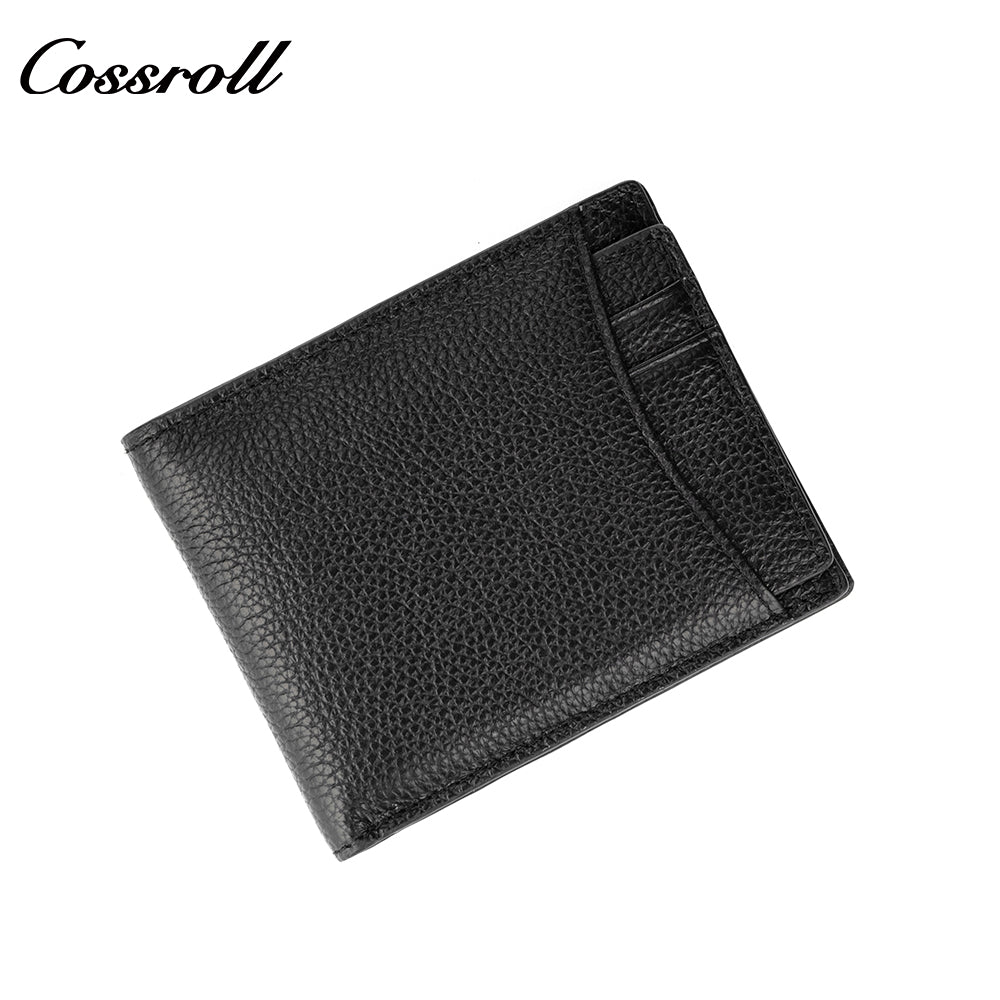 Business Men's Genuine Leather Wallet Multi Card Position Cowhide Horizontal Simple Coin Purse