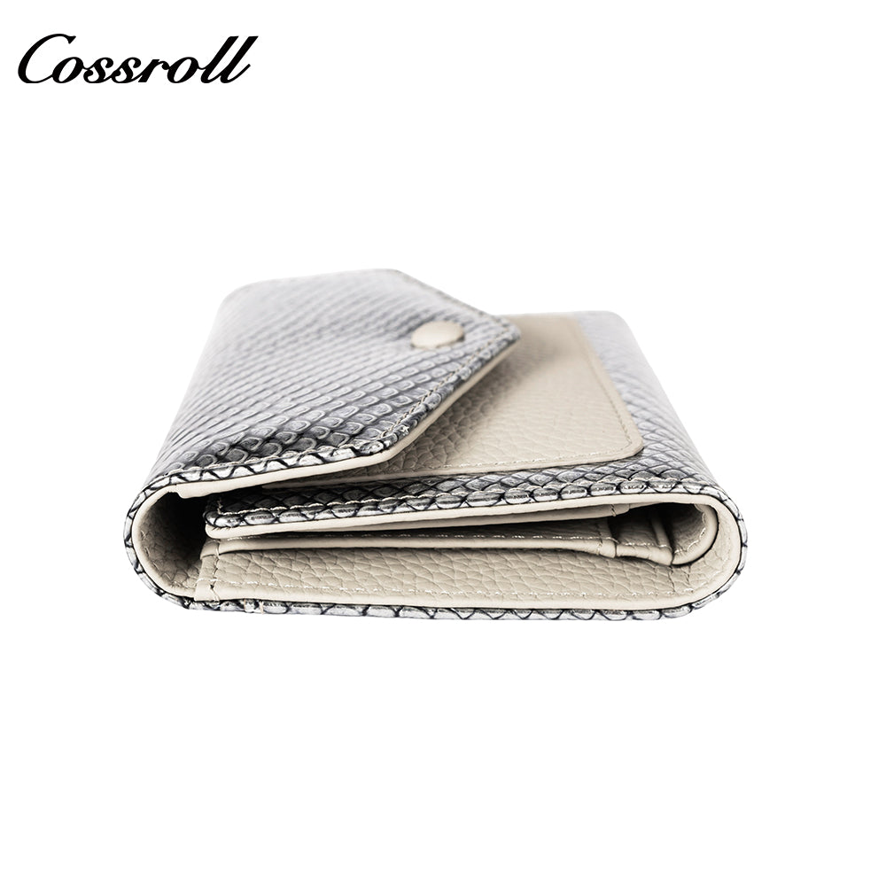 Cross-border explosive Korean envelope card bag wallet snake leather large capacity wallet