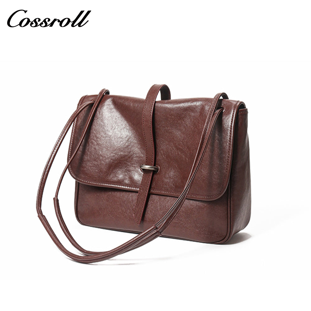 Genuine Women's Bag Vintage Handmade Vegetable Tanned Head Layer Cowhide Shoulder Bag Crossbody Bag Tote Bag Messenger Bag