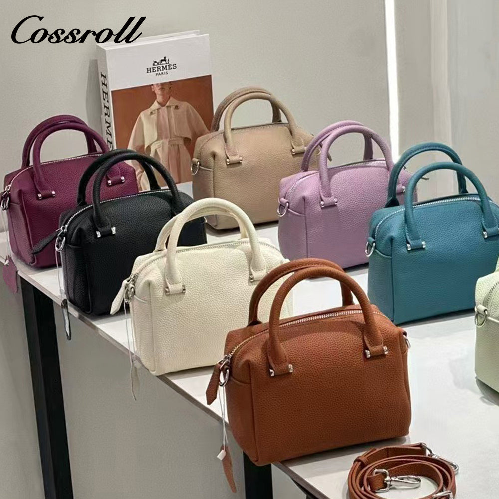 Women's Bags Litchi ToteBags Texture Fashion Shoulder Bags Pure Color