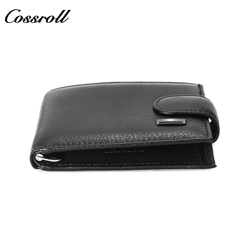 Young men's leather short wallet 2024 new first layer cowhide wallet simple ultra-thin business wallet