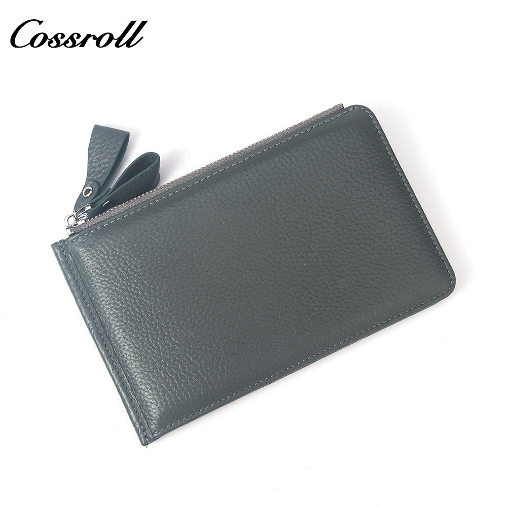 The Factory Produces genuine long card holder wallet geniune leather wallet Lychee leather