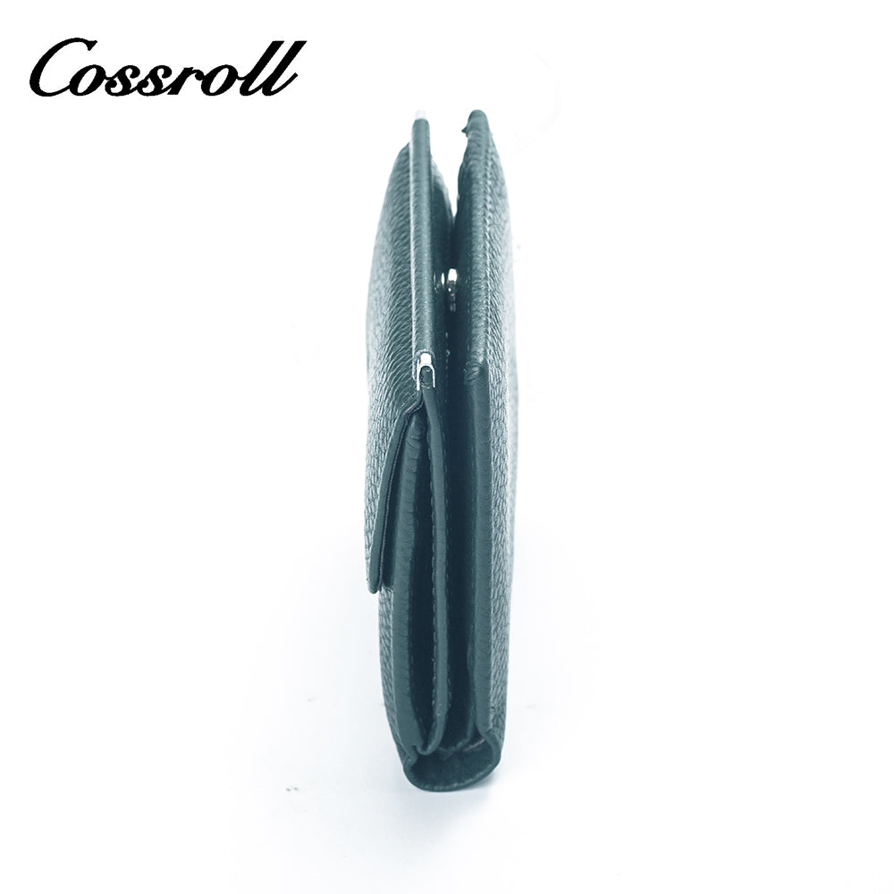 Custom Mini Luxury Leather Coin Purse Solid Color Ladies Wallet Genuine Leather Wallets for Women