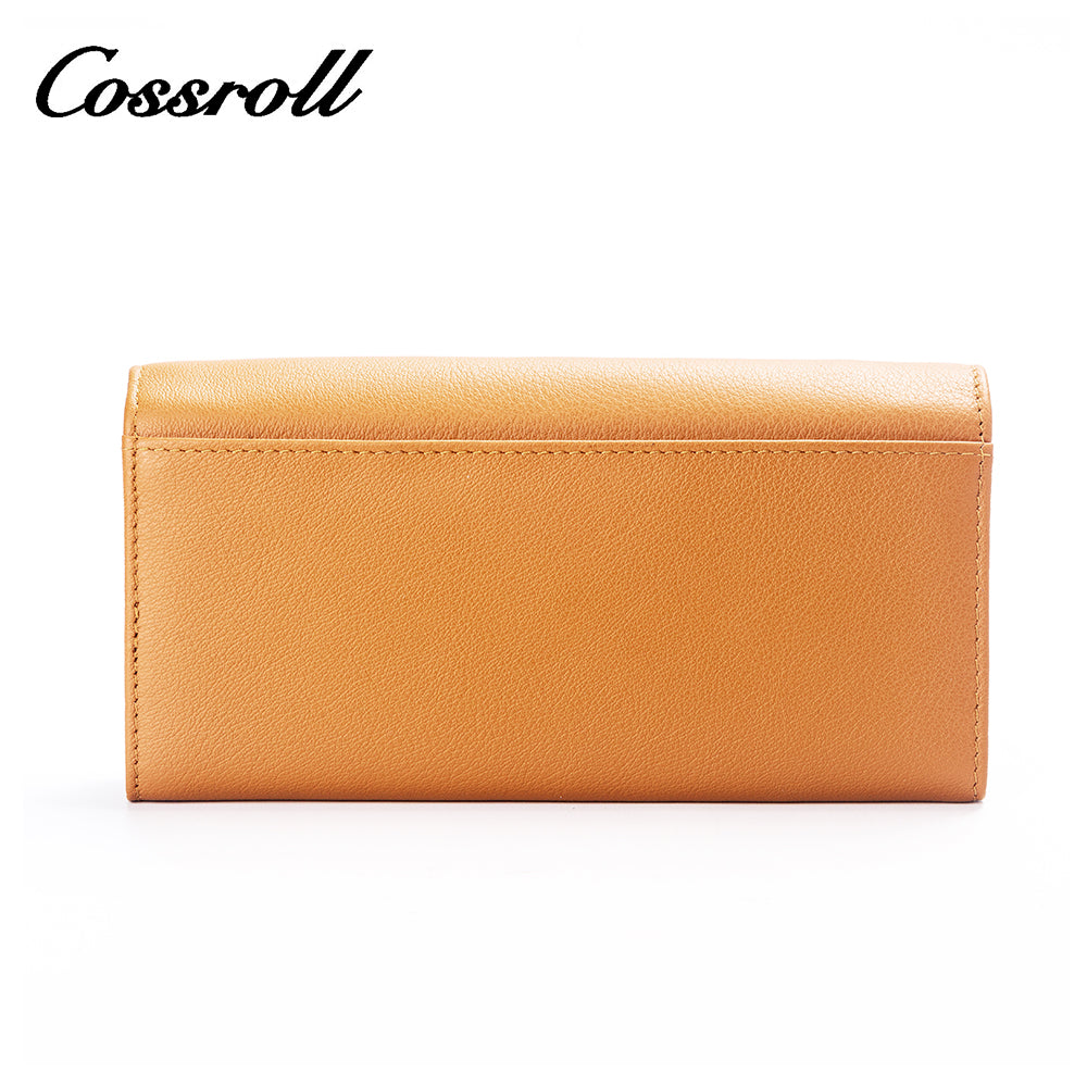 Women's long real wallet Slim Real Leather Credit Card Holder Clutch Wallets for Women