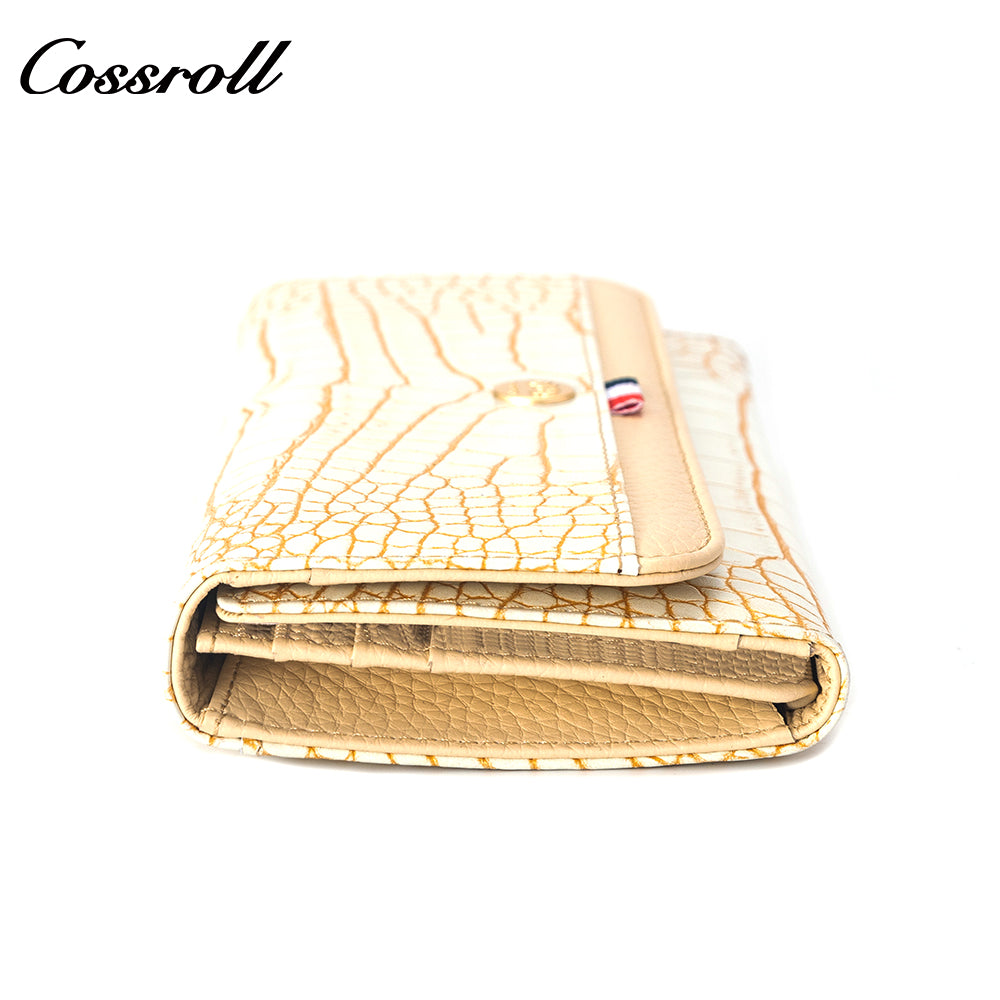 China Professional Customized luxury leather designer crocodile texture Genuine Leather