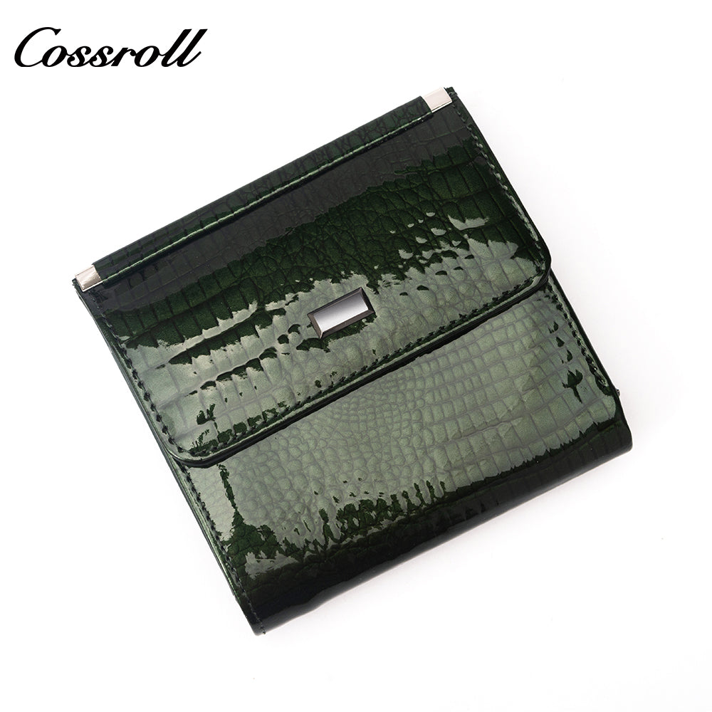 Customized Design ladies designer women wallet geniune leather wallet patent leather
