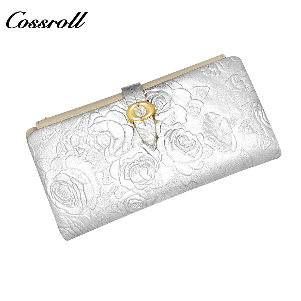 Most Popular best brand leather long wallet female Genuine Leather