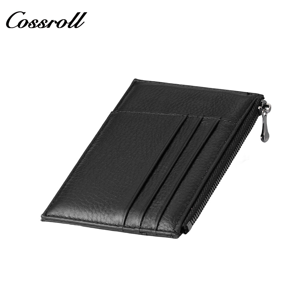 Amazon Ultra-thin Multi-card Slot Top Grain Cowhide Leather Women's Universal Multi-card Slot Wallet