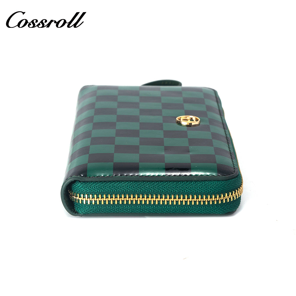 Customized High-End Leather Women's Wallets European market patent leather