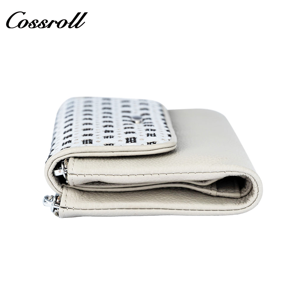 Fashion small perfume style leather short wallet light luxury carry large capacity multi-card women's wallet