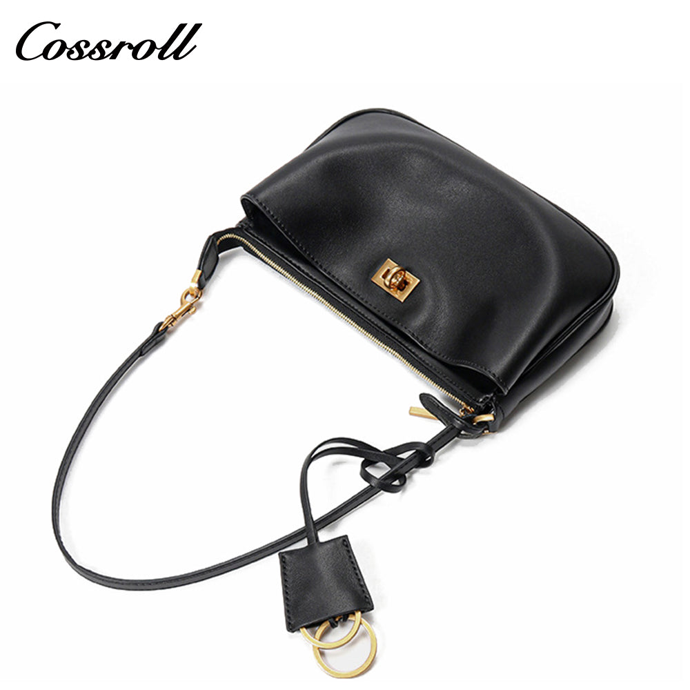 Crossbody Fashion Vegetable Tanned Leather rodeo Women's Bag Premium Feeling Hundred Underarm Bag Female New Commuter Shoulder Bag