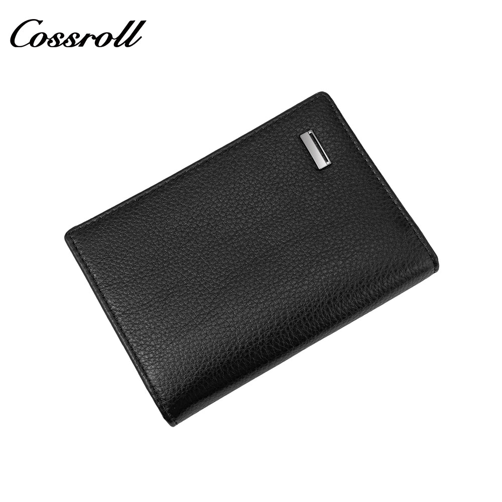 New men's buttonless light simple popular fashion leather wallet