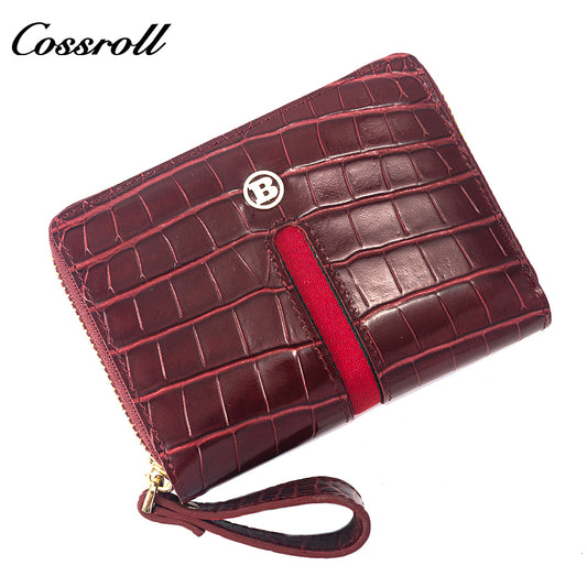 Factory Directly Supply Wallets for women crocodile texture patent leather