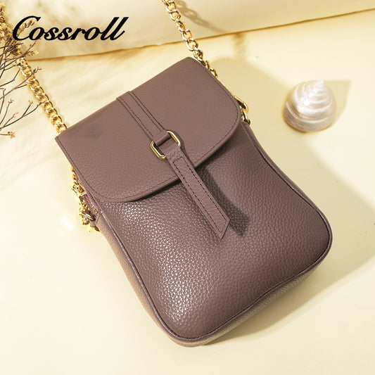 Soft leather small bag 2024 spring new fashion mini mobile phone bag fashion hand bill of lading shoulder bag crossbody bag for women
