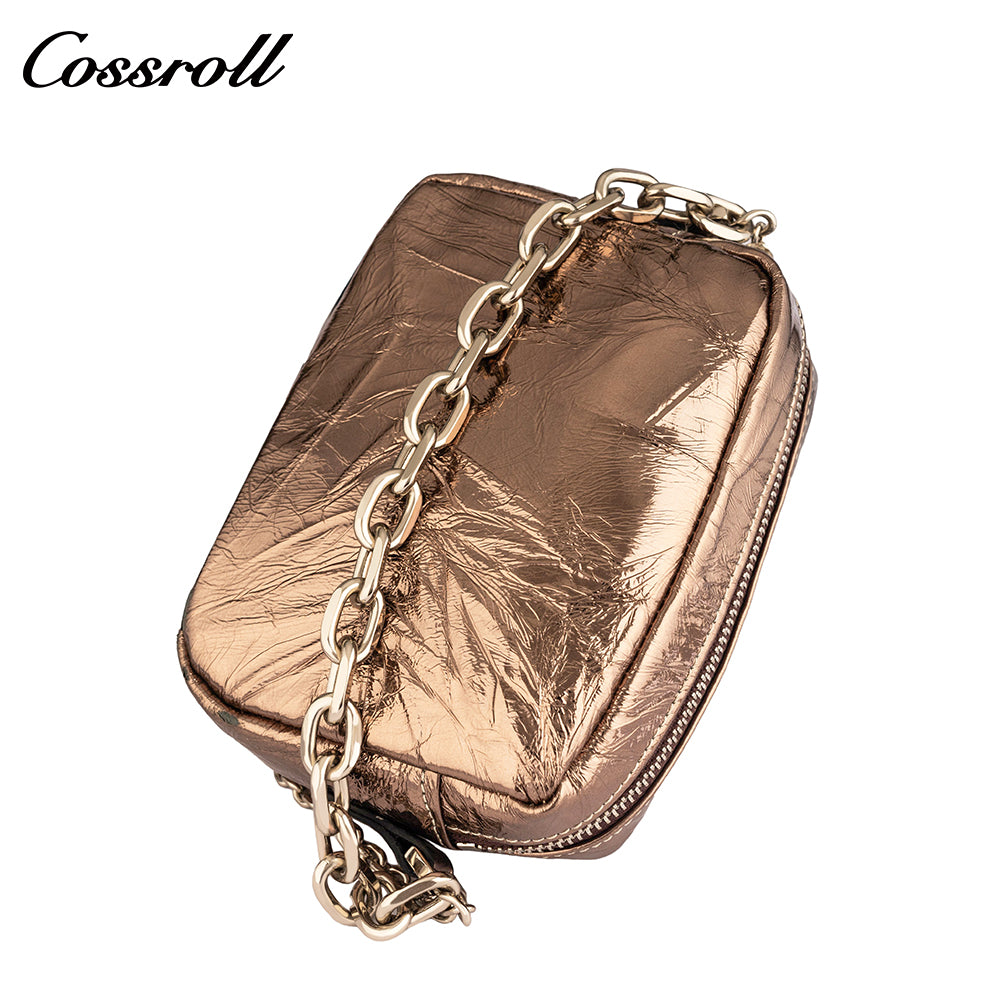 Europe and the United States wind patent leather shoulder crossbody bag small square bag camera bag