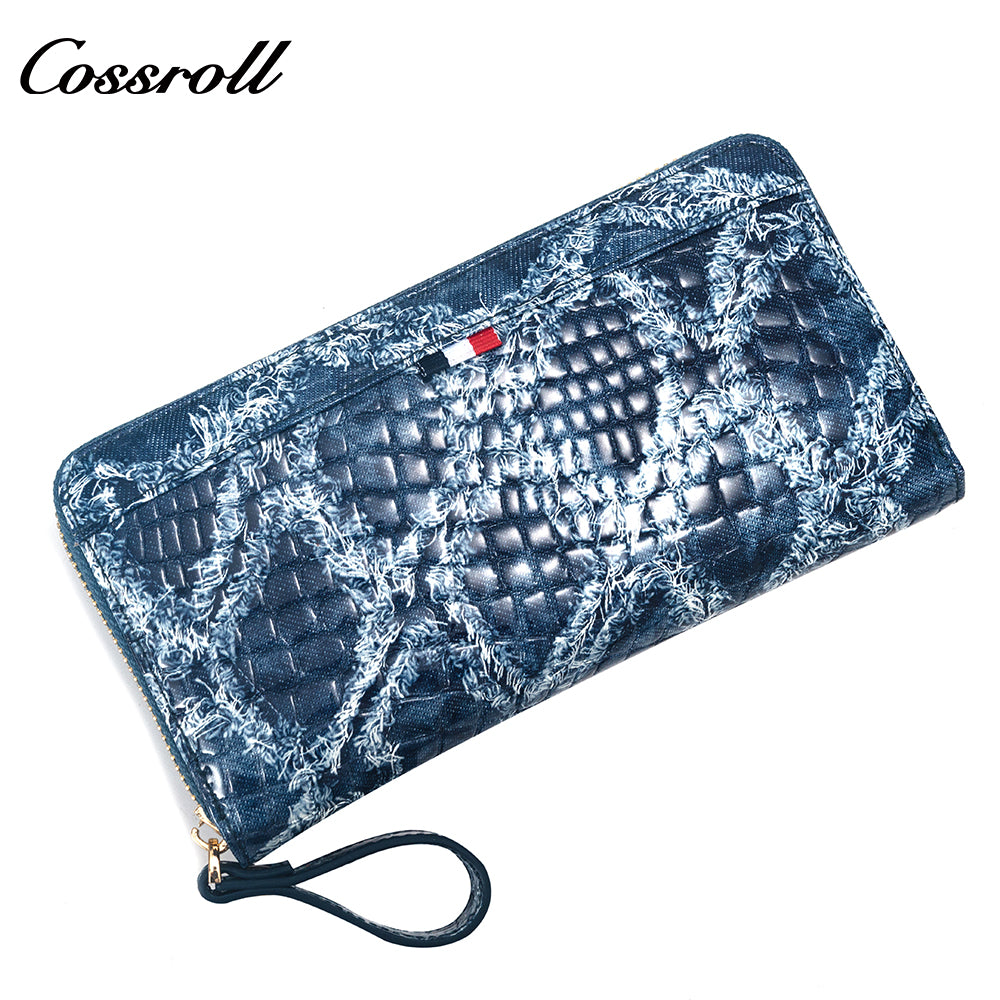 Comfortable New Design green personalised crocodile texture Genuine Leather