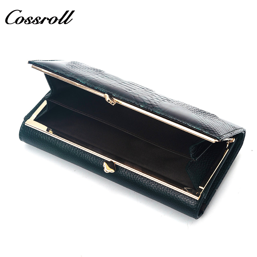 Wholesale High Quality ladies purse geniune leather wallet Lychee leather