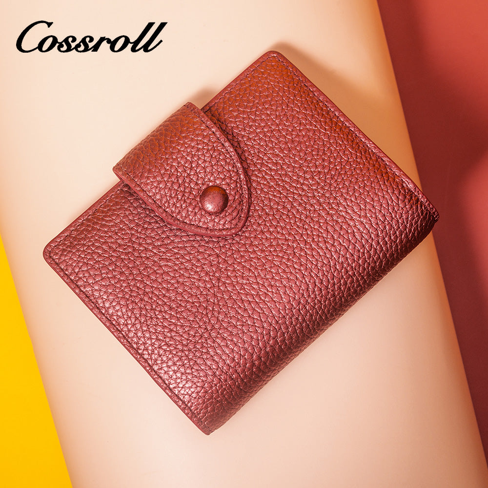 Low MOQ Luxury handmade Customized Logo Genuine leather ID Card Holder Wallet slim Cardholder Credit Card Cover