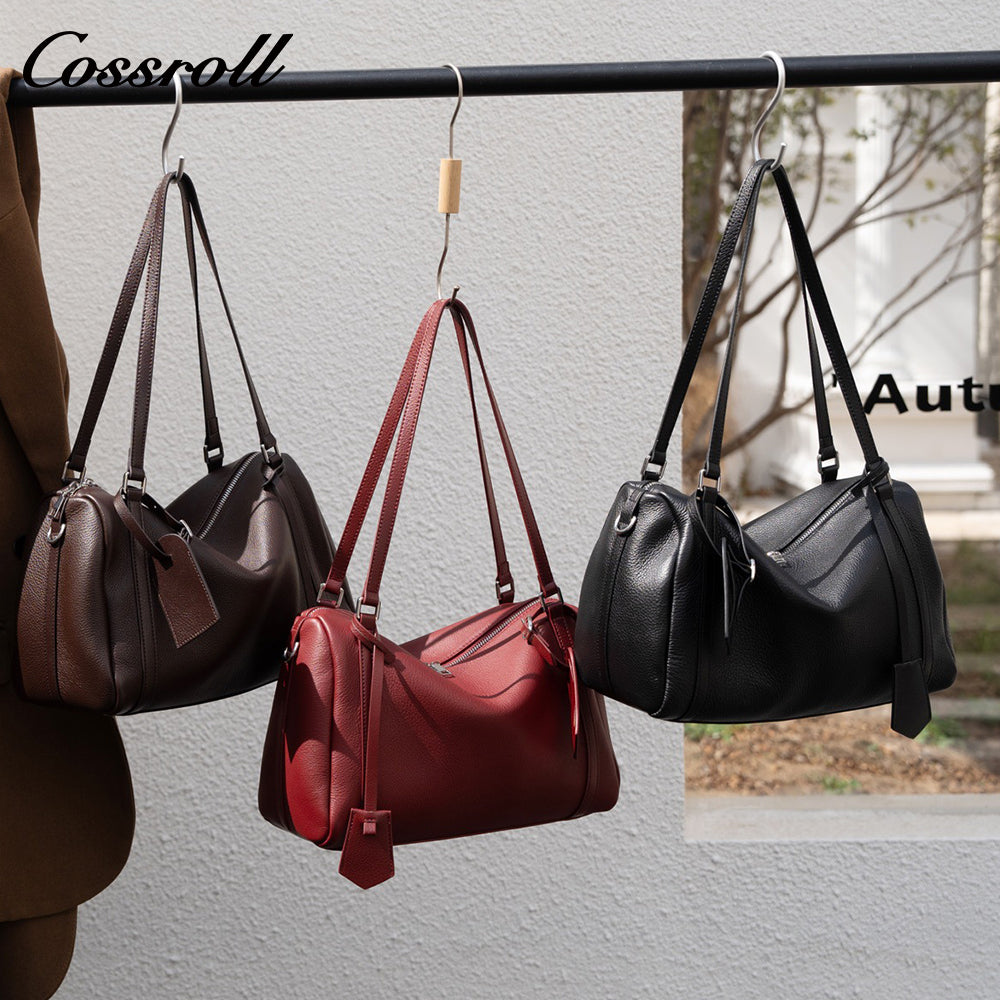 Casual genuine leather women's bag, versatile underarm bag, commuting shoulder bag, handbag